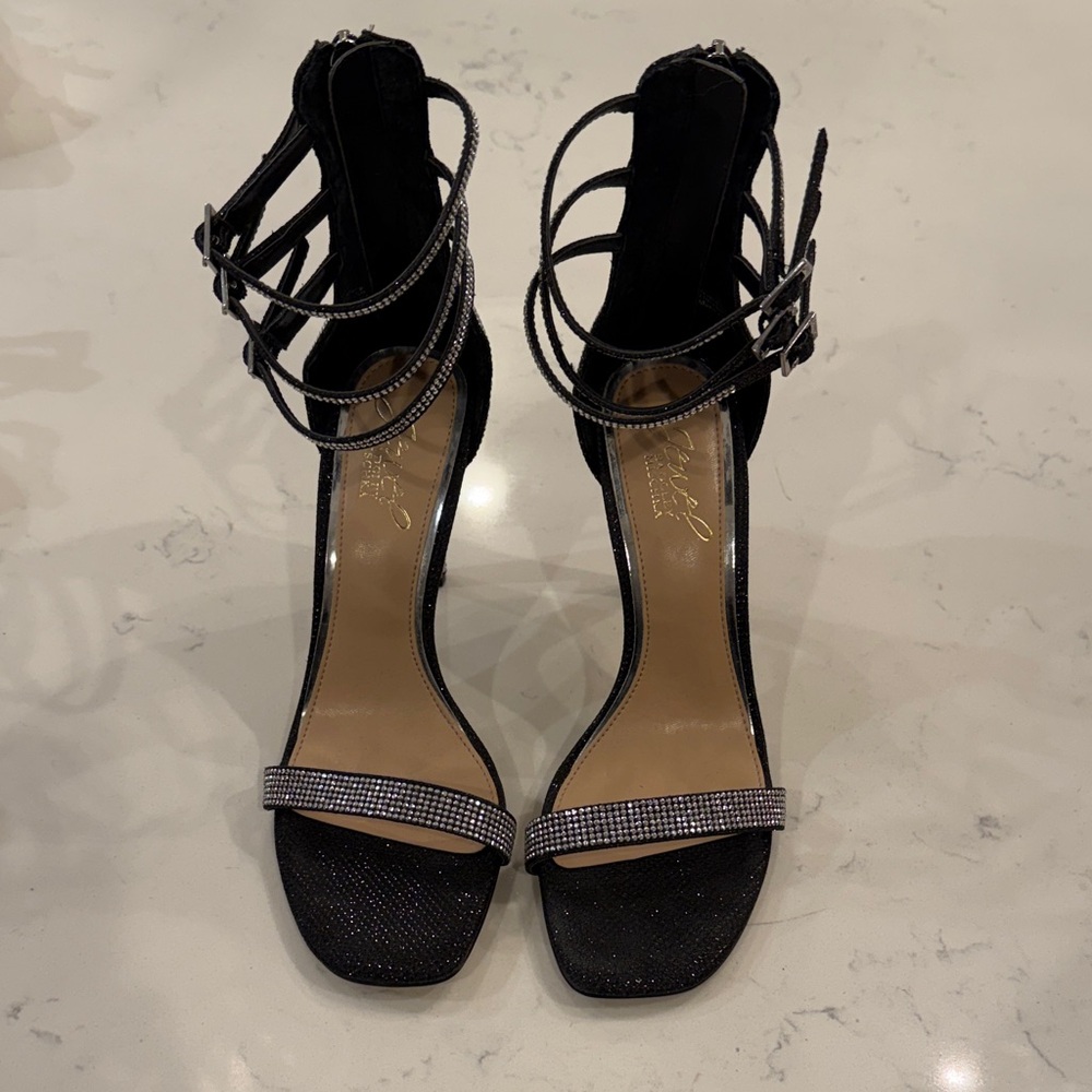 Elegant Black Strappy Heels